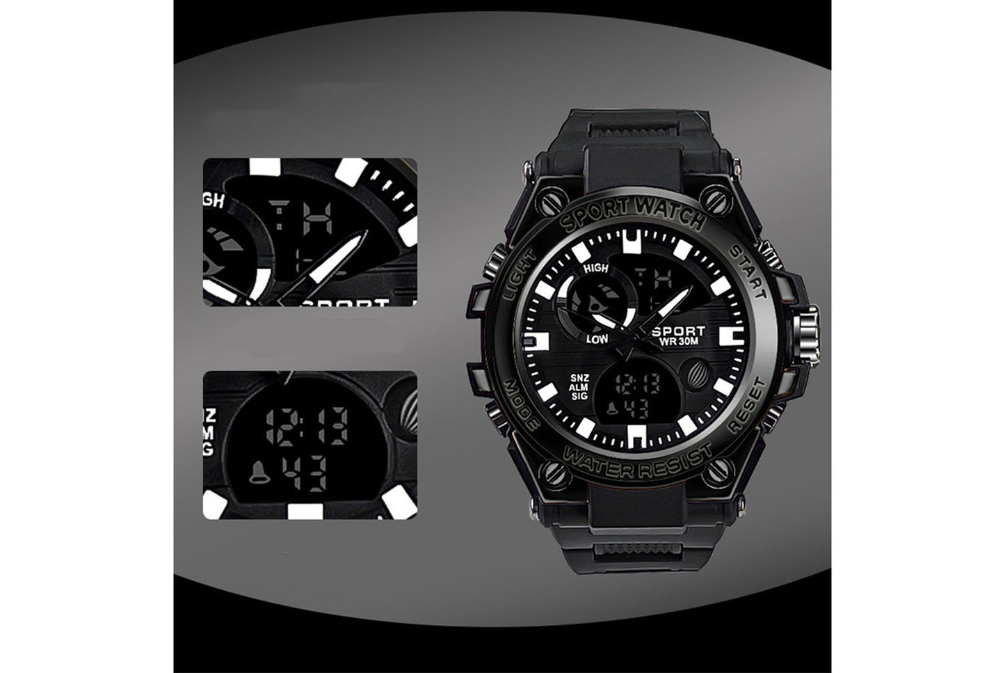 Waterproof sports electronic watch