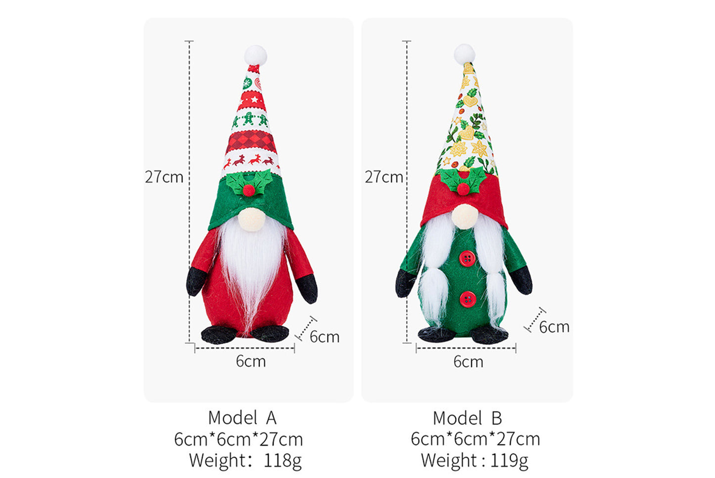 **Christmas No-Face Rudolph Doll Figurine**