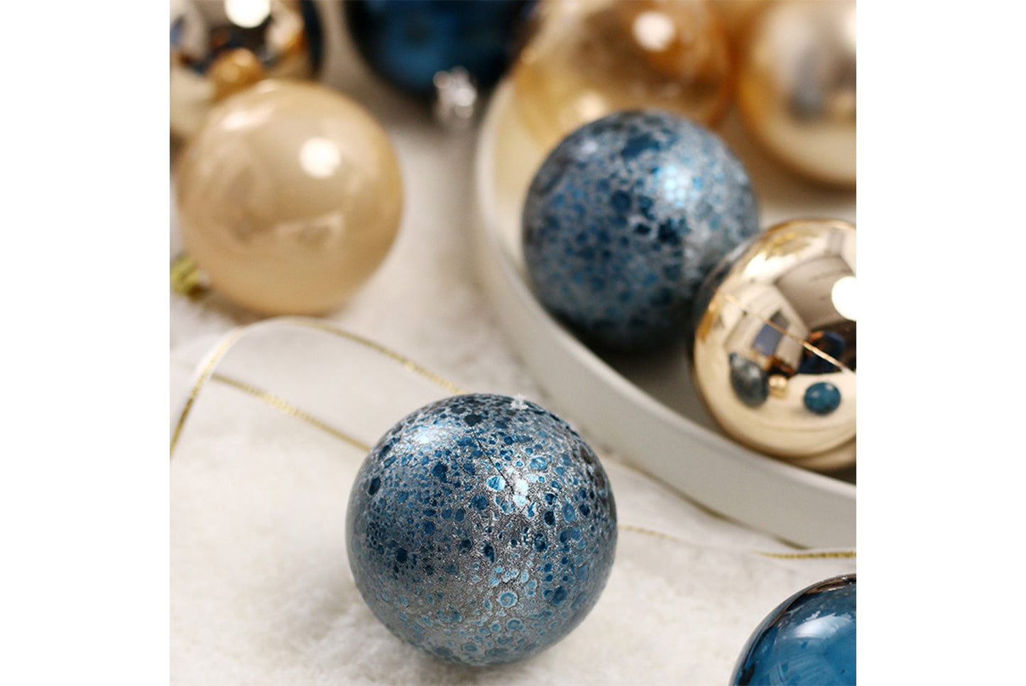 **12 Exquisitely Painted Christmas Ball Gift Box Ornaments**