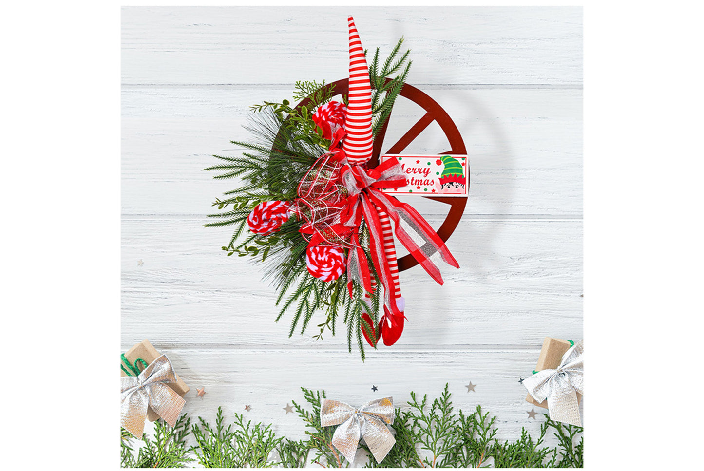 **Creative Christmas Elf Foot Wreath Ornament**