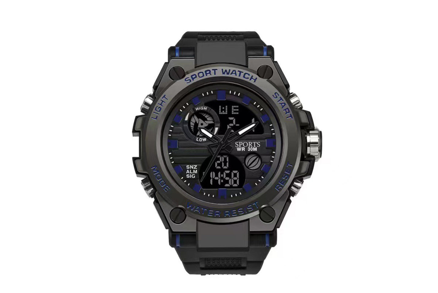 Waterproof sports electronic watch