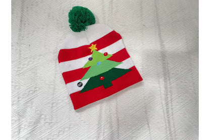 **Christmas Light-Up Wool Hat (Winter Warm Jacquard Knit Hat)**