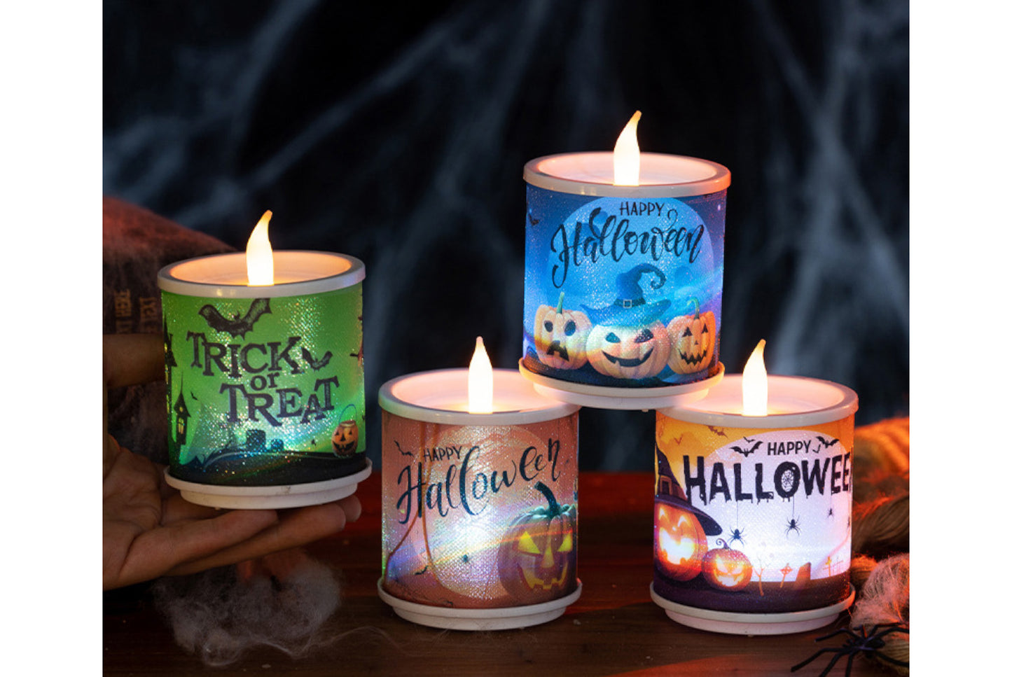 Halloween Electronic Candle Light | Horror-Themed Decorative Ornaments