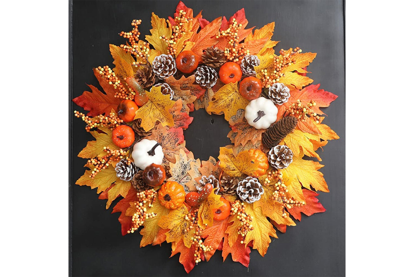 50cm Berry Pumpkin Door Hanging Decoration