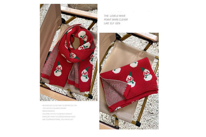 **Christmas Knitted Scarf (Red and Green Available)**