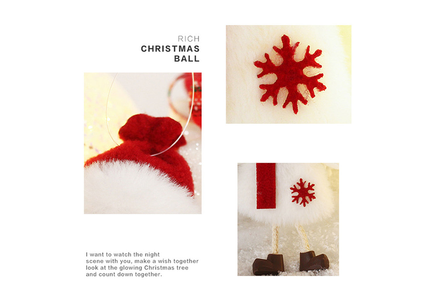 **Christmas Plush Doll Pendant Set**