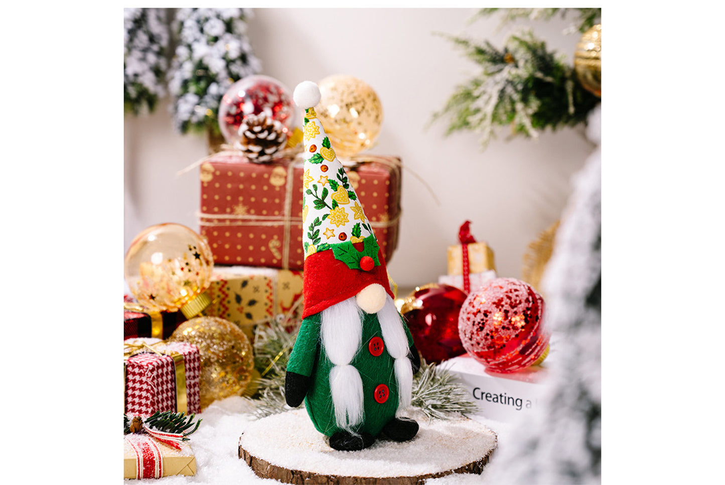 **Christmas No-Face Rudolph Doll Figurine**