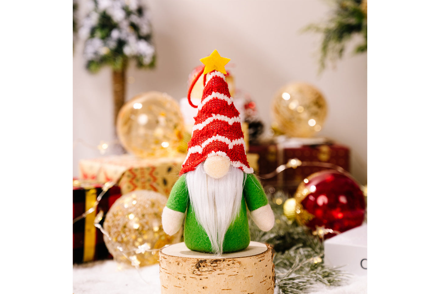 **Christmas Tree Pendant with Lights, Stars, Stripes, and Forest Elder**