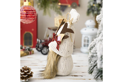 **Christmas Knitted Shell Reindeer Antler Hat Rudolph Doll**