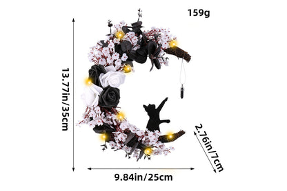 Halloween White Flower, Black Rose