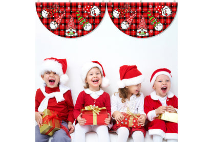 **Christmas Fan-Shaped Flag Outdoor Decoration**