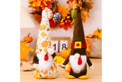 Thanksgiving Turkey Gnome Ornament | Pumpkin and Pine Cone Doll Ornament