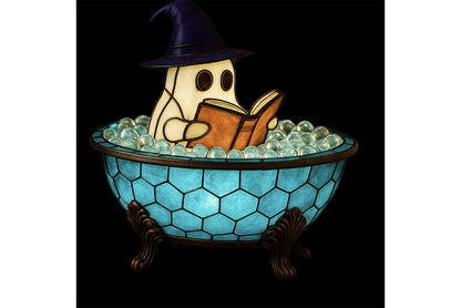 **Halloween Ghost Reading Lamp Resin Ornament**