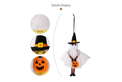 **Halloween Fabric Pendant | Pumpkin Ghost Black Cat Skull Theme Decoration**