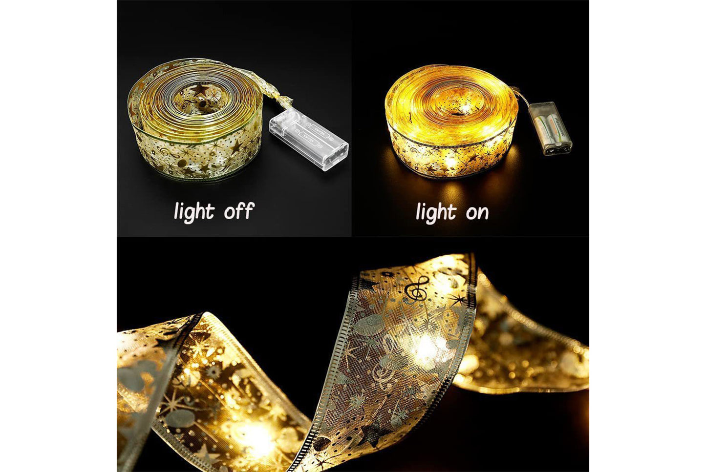 **Christmas Ribbon LED String Lights**