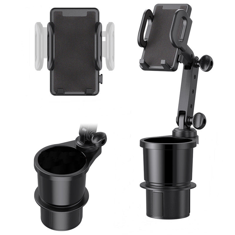 Car two-in-one mobile phone cup holder