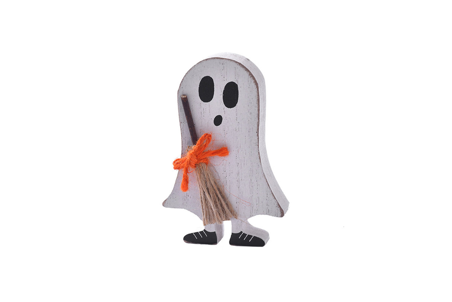 **Halloween Wooden Ornaments | Ghost Bat Tiered Tray Decoration**