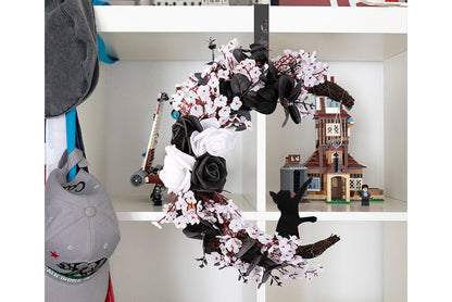Halloween White Flower, Black Rose