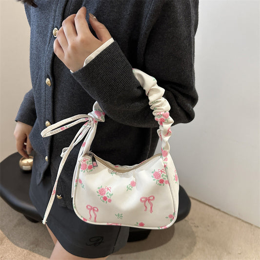 Single shoulder handbag small square bag