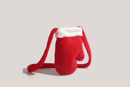 **Christmas Plush Glove Bag (Retro Quirky Crossbody Bag)**