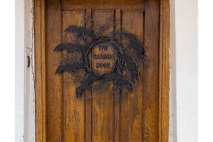 Halloween Black Dead Branch Bat Vine Wreath