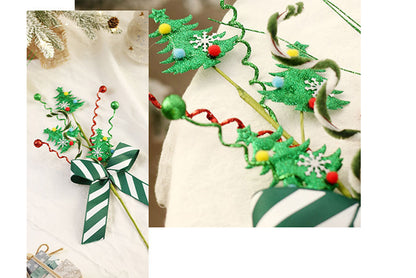 **Christmas Tree Card Bouquet Decoration Set (45cm)**