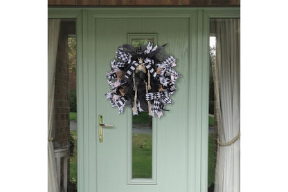 Halloween Witch Hat Skull Mesh Garland |