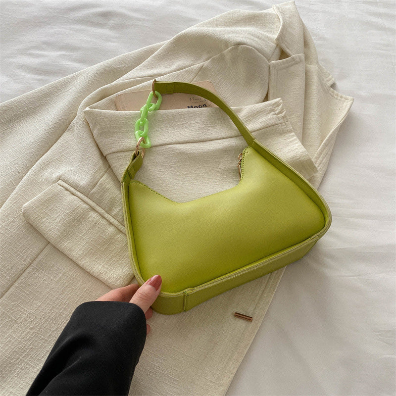 Solid color chain women's bag