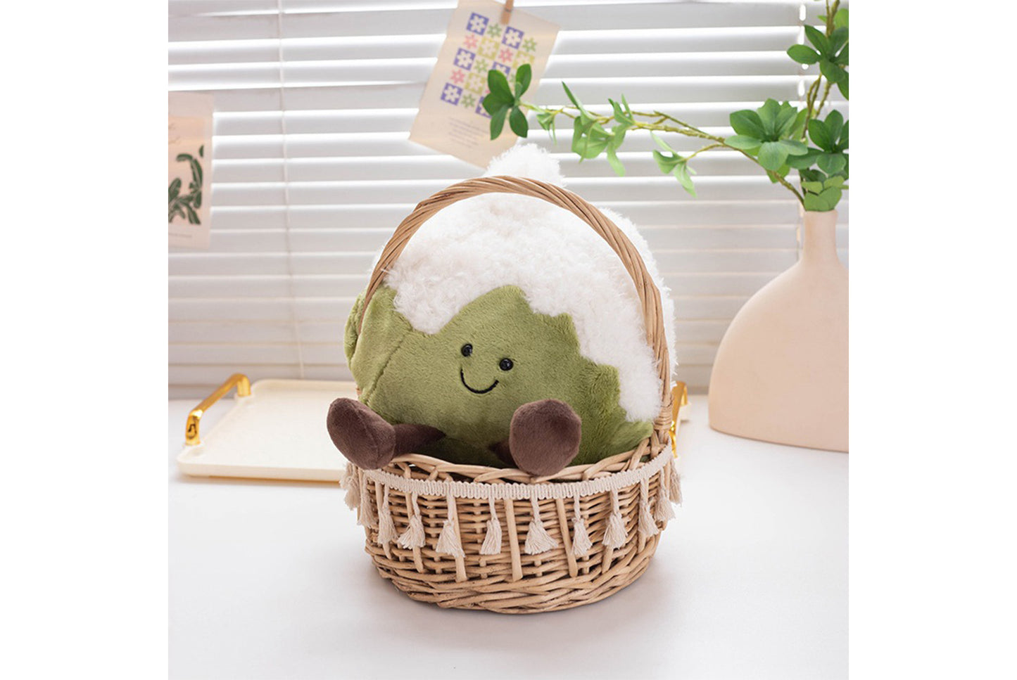 Realistic Snow Mountain Plush Toy