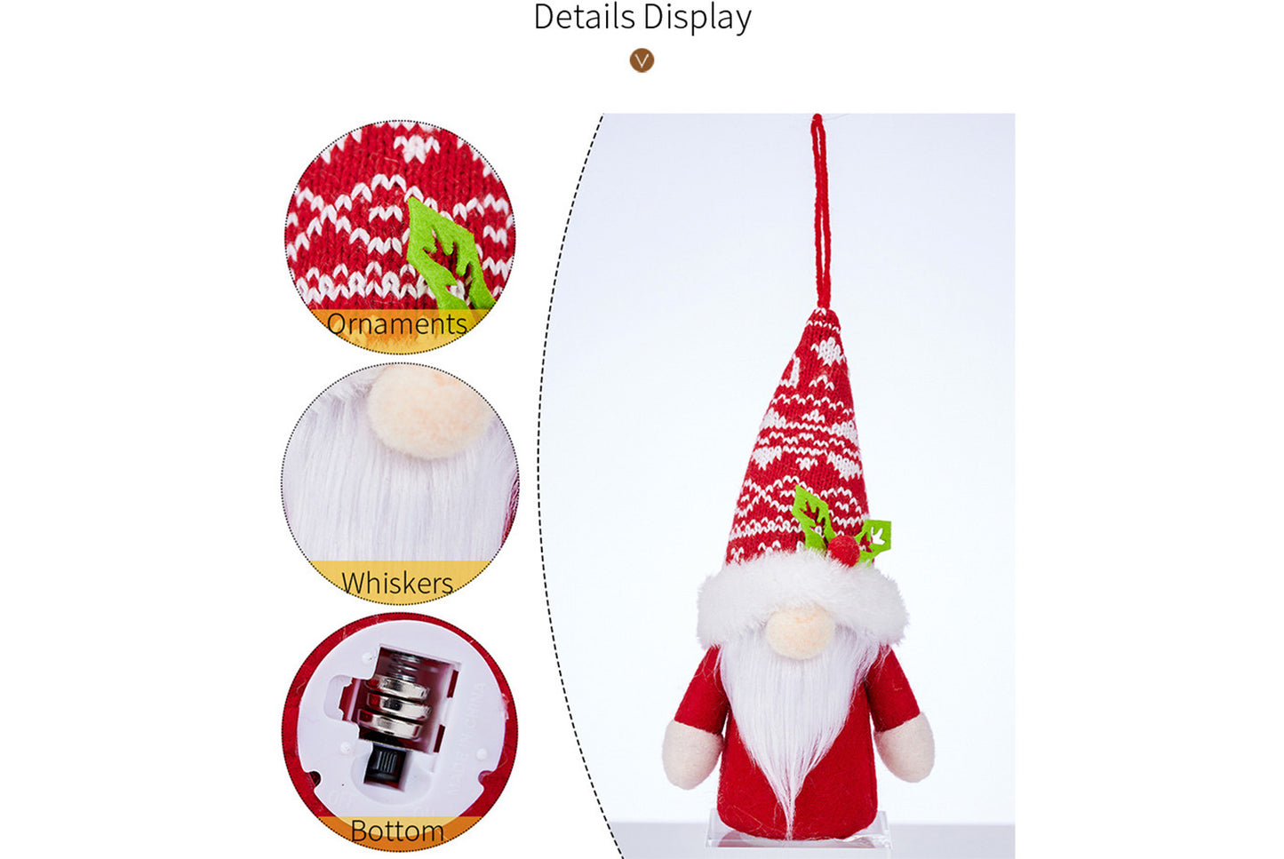 **Christmas Tree Pendant with Lights, Stars, Stripes, and Forest Elder**