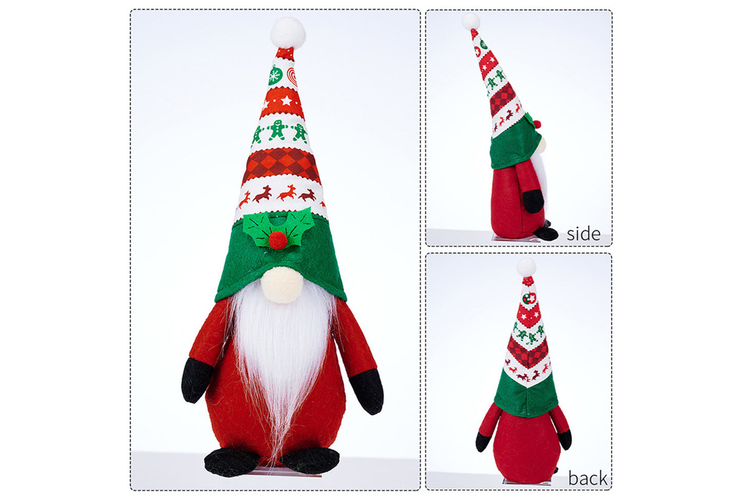 **Christmas No-Face Rudolph Doll Figurine**