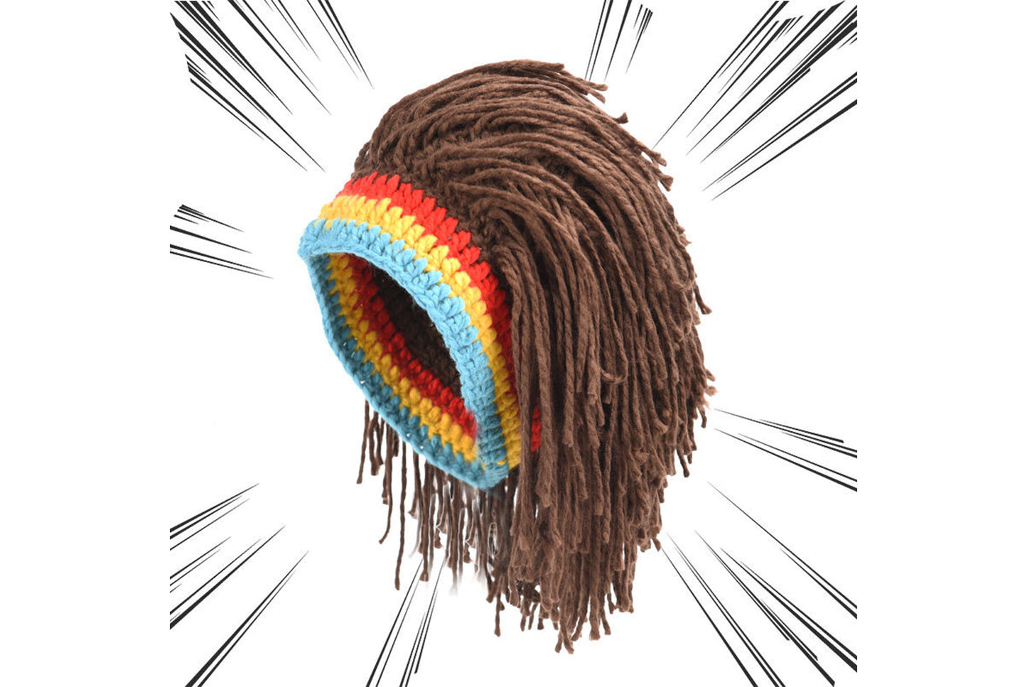 **Handmade Crocheted Dreadlock Wig Cap (Hip-Hop Creative Headgear)**