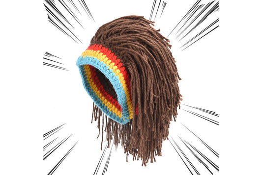 **Handmade Crocheted Dreadlock Wig Cap (Hip-Hop Creative Headgear)**