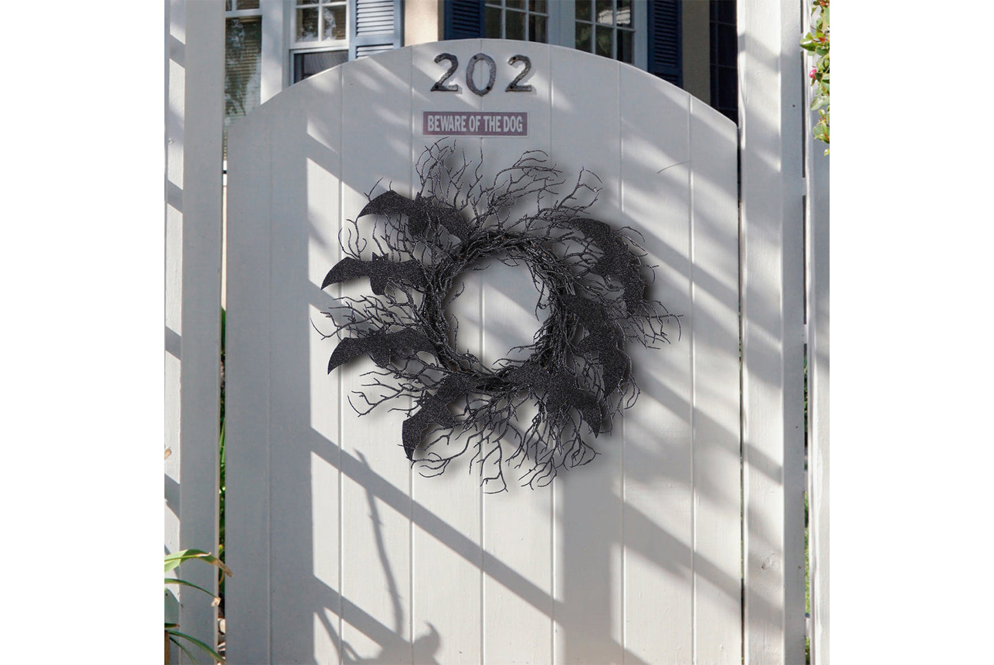 Halloween Black Dead Branch Bat Vine Wreath