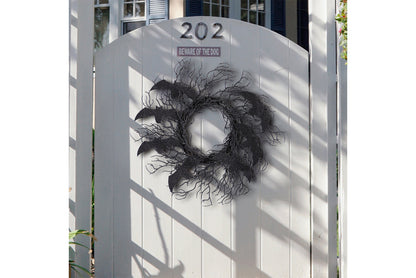 Halloween Black Dead Branch Bat Vine Wreath
