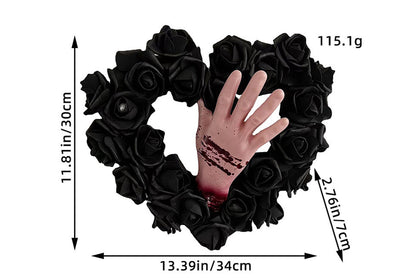 Halloween Bloody Hand Ivy Wreath