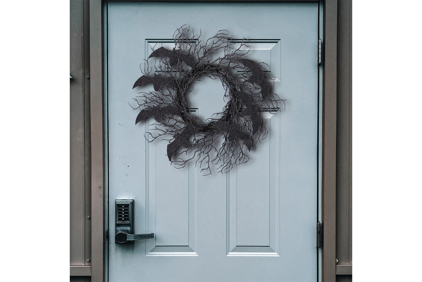 Halloween Black Dead Branch Bat Vine Wreath