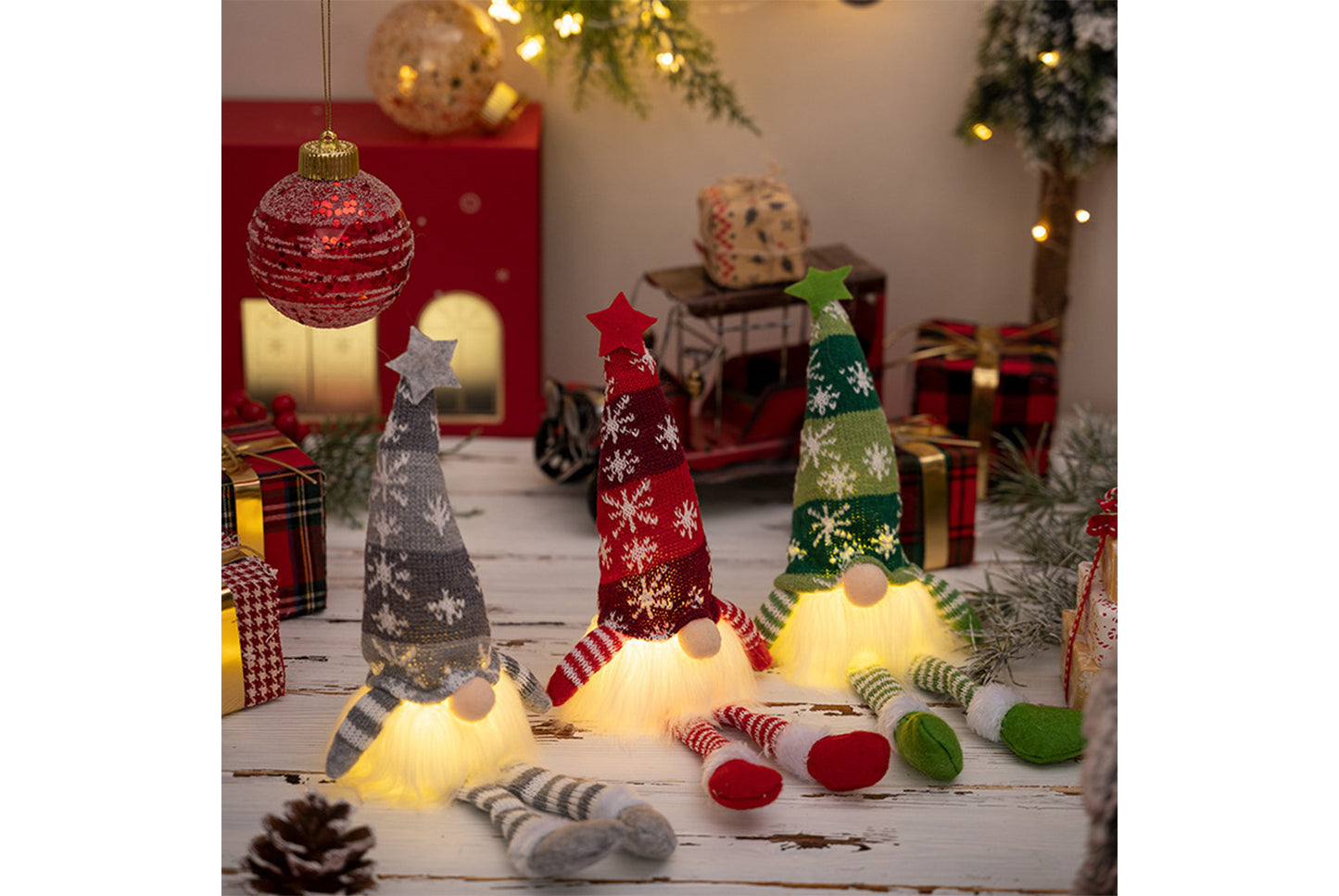 **Christmas Faceless Goblin Doll Set (with Lights)**