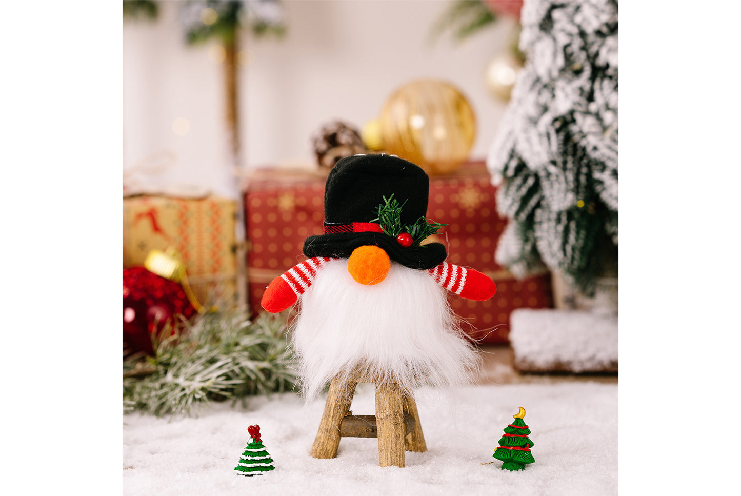 **Christmas Cute Rudolph Light-Up Faceless Doll Ornament**