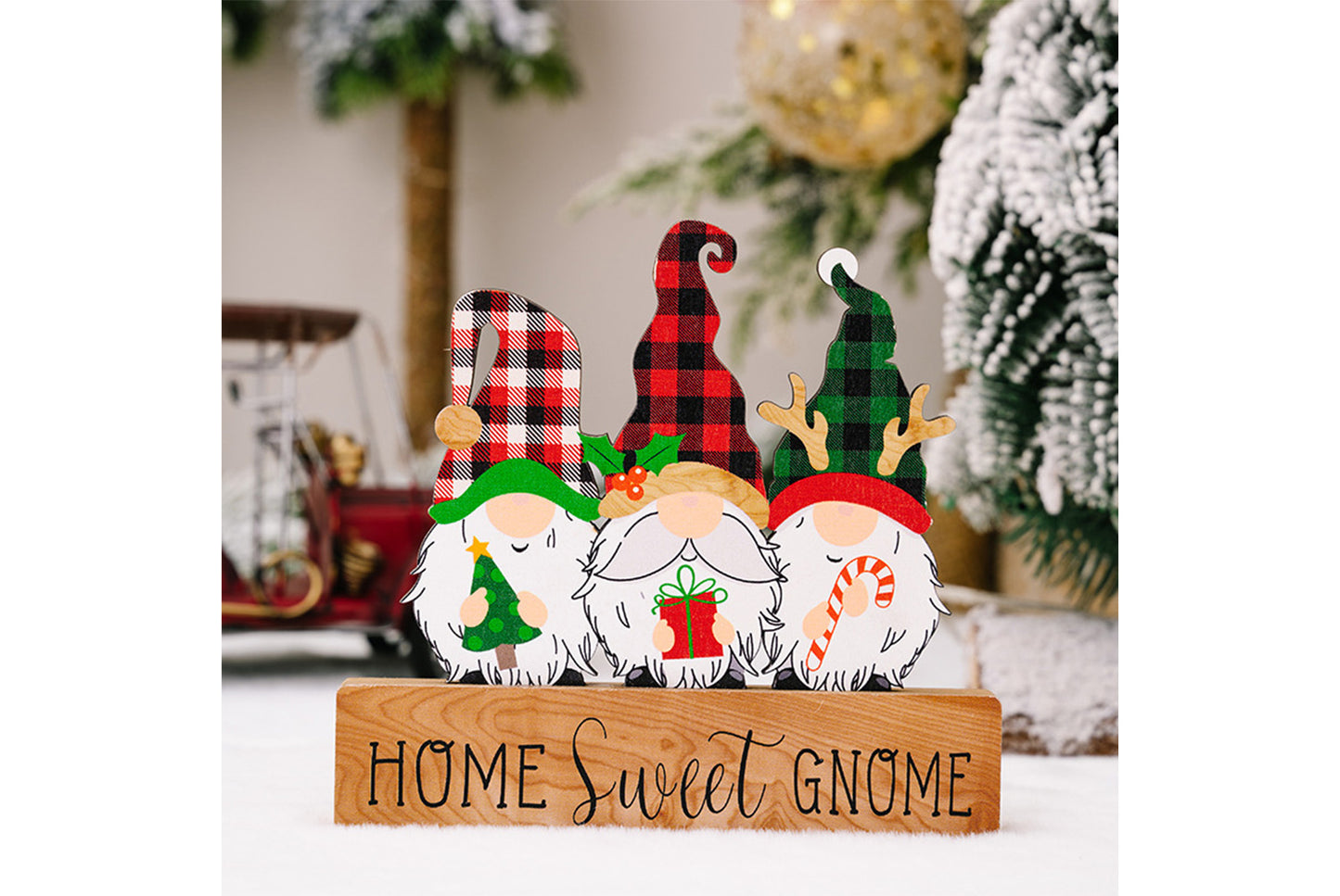 **3D Dwarf Wooden Christmas Ornament**