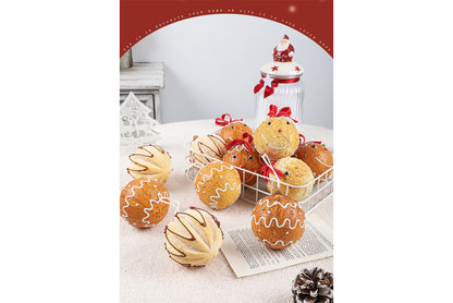 **8cm Painted Gingerbread Man Foam Christmas Ball Set**