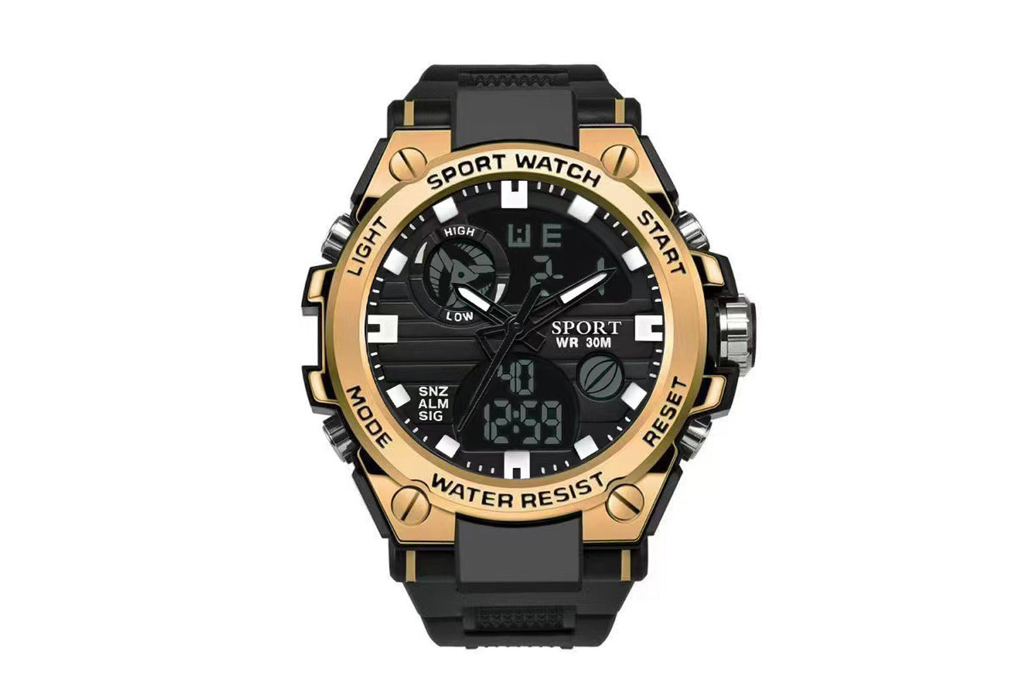 Waterproof sports electronic watch