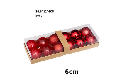 **12 Exquisitely Painted Christmas Ball Gift Box Ornaments**
