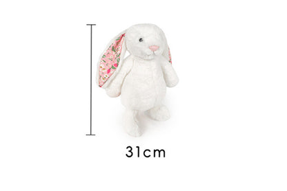 Floral Fabric Lop-Eared Rabbit Plush Toy