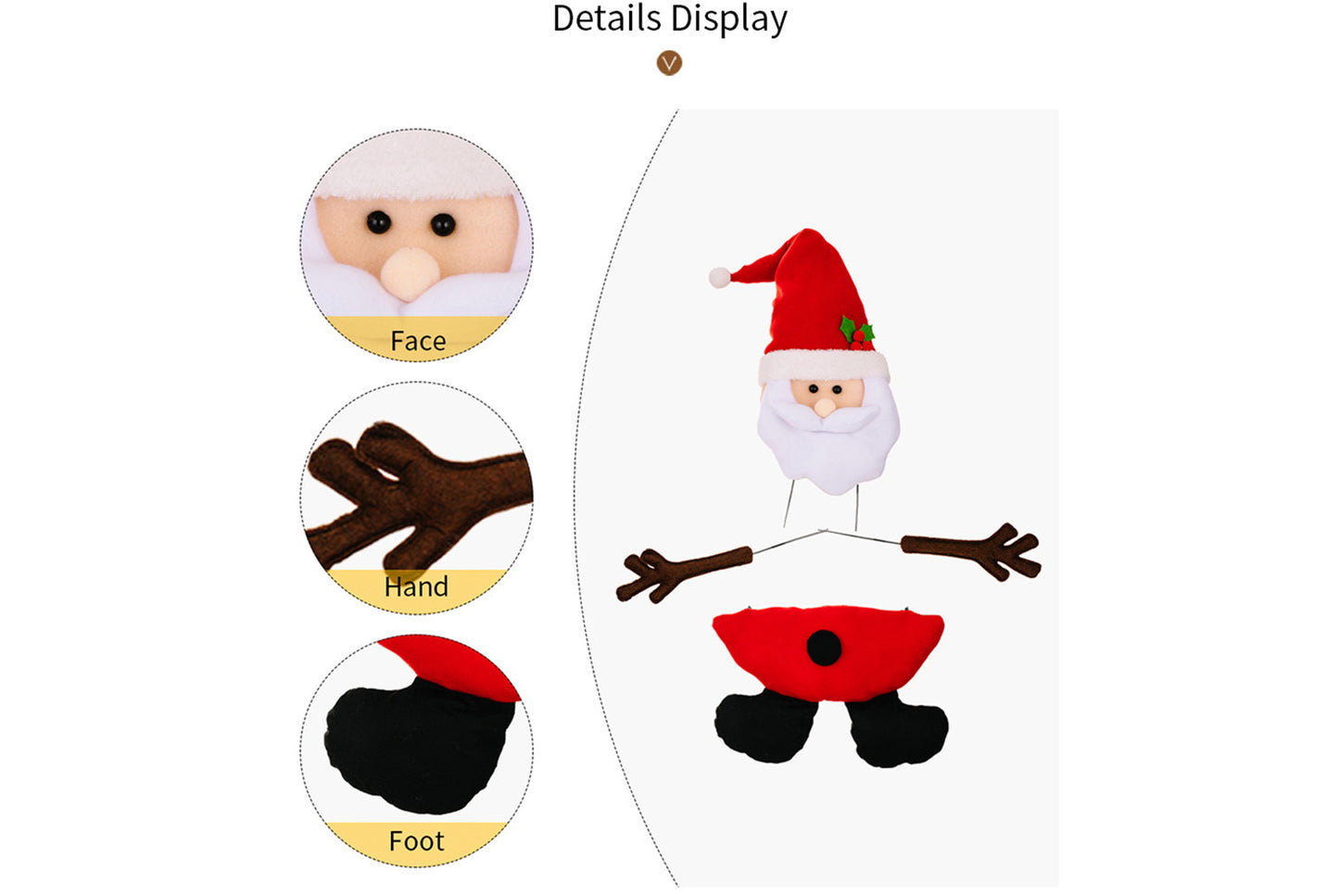 **Christmas Tree Top Star Creative Ornament Doll**