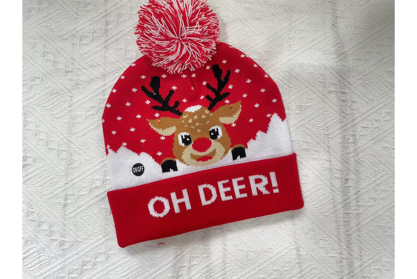 **Christmas Light-Up Wool Hat (Winter Warm Jacquard Knit Hat)**