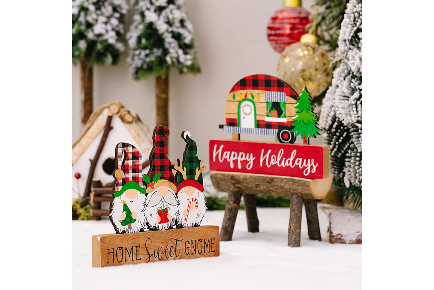 **3D Dwarf Wooden Christmas Ornament**