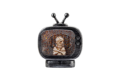 **Halloween TV Light | Ghost Skull Themed Desktop Ornament**