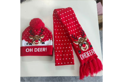 **Christmas LED Rainbow Light Jacquard Knit Hat**