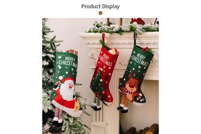 **Christmas Hanging Stockings (4 Colorful Printed Gift Stockings)**